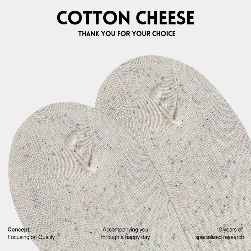 COTTON CHEESE Mid-Calf Socks Women's 5 Pack-4