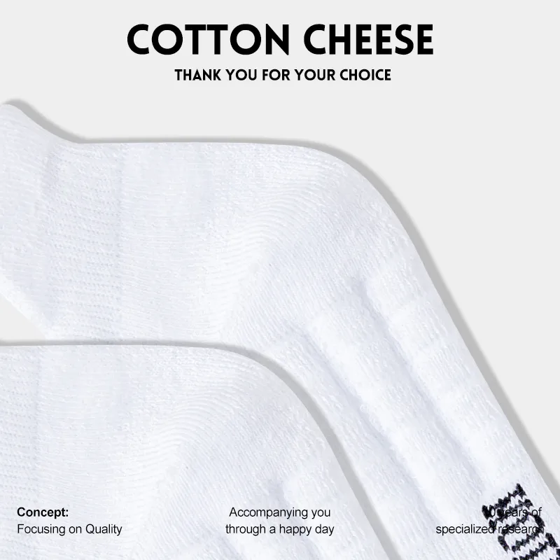 COTTON CHEESE No Show Socks Men's 5 Pack-5