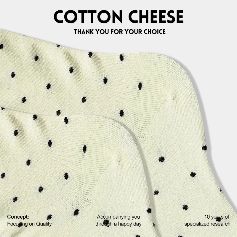 COTTON CHEESE Mid Calf Socks Women's 5 Pack-4