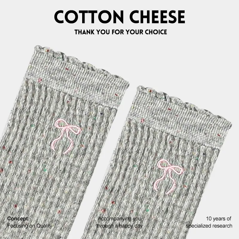 COTTON CHEESE Mid Calf Socks Unisex 5 Pack-3