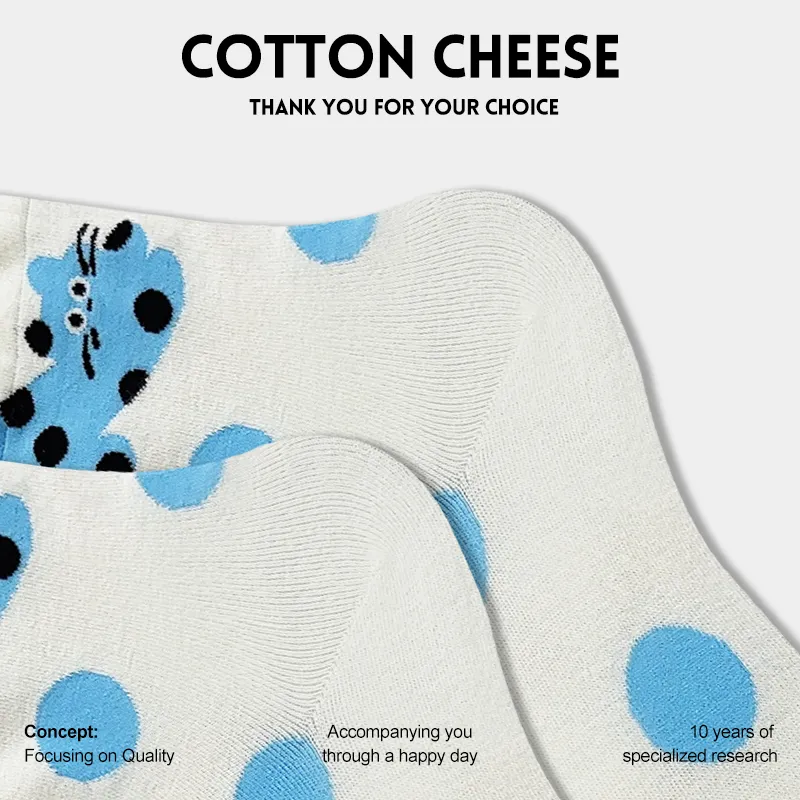 COTTON CHEESE Mid Calf Socks Women's 5 Pack-4