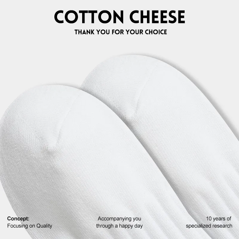 COTTON CHEESE Mid Calf Socks Men's 5 Pack-4