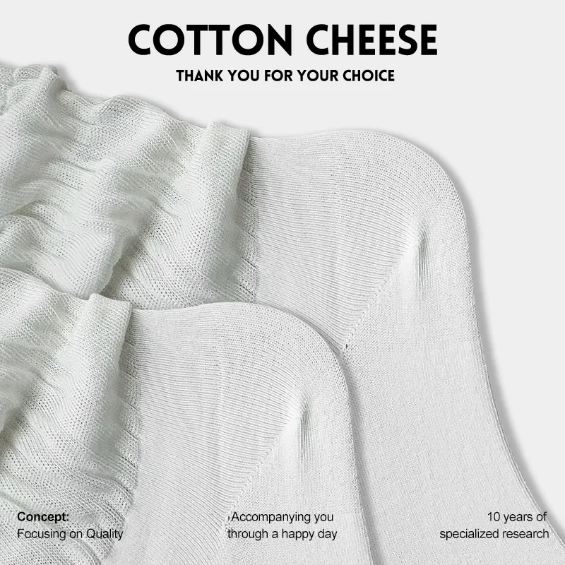 COTTON CHEESE Mid Calf Socks Women's 5 Pack-5