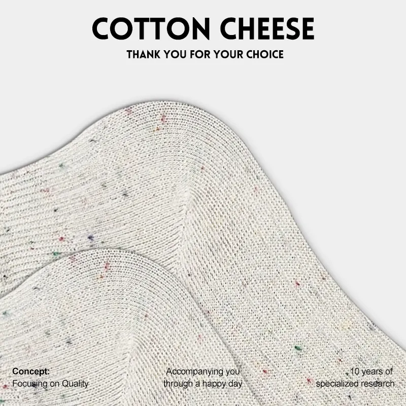 COTTON CHEESE Mid-Calf Socks Women's 5 Pack-5