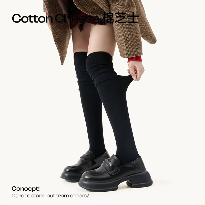 COTTON CHEESE Thigh high Socks Women's 1 Pack-10