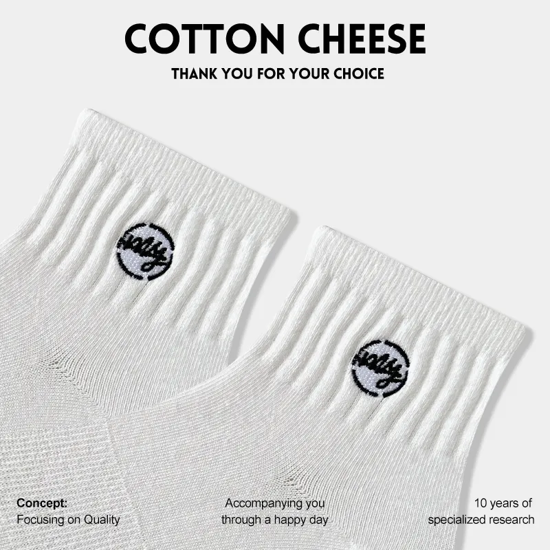 COTTON CHEESE Mid Calf Socks Men's 5 Pack-3