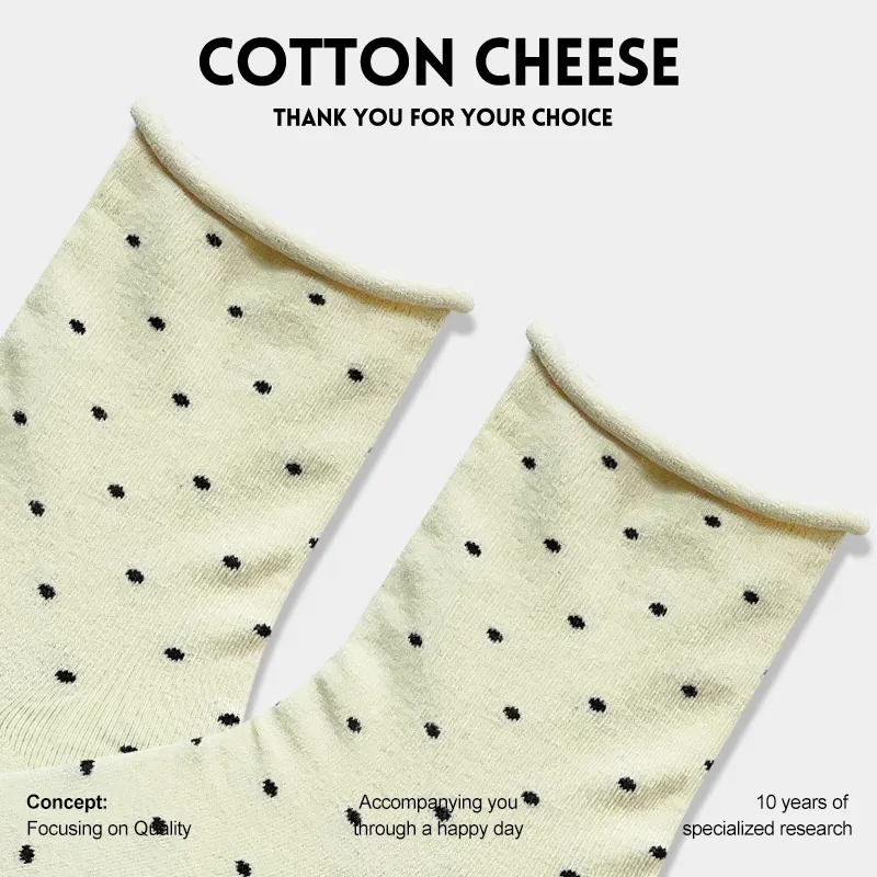 COTTON CHEESE Mid Calf Socks Women's 5 Pack-5