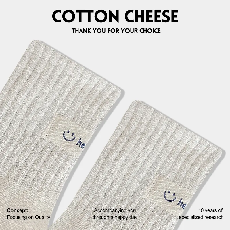 COTTON CHEESE Mid Calf Socks Women's-3