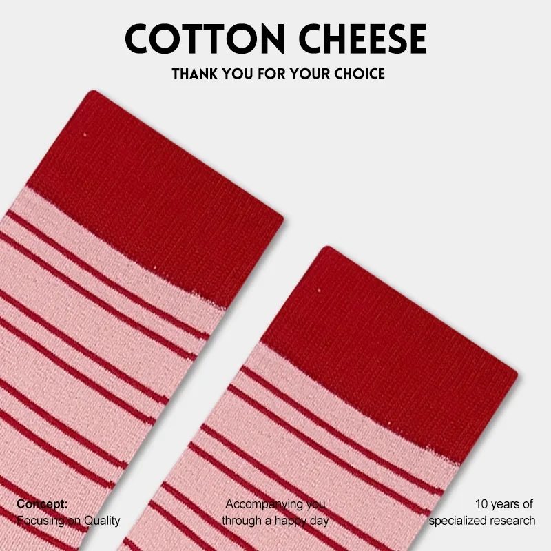 COTTON CHEESE Mid Calf Socks Women's 5 Pack-2