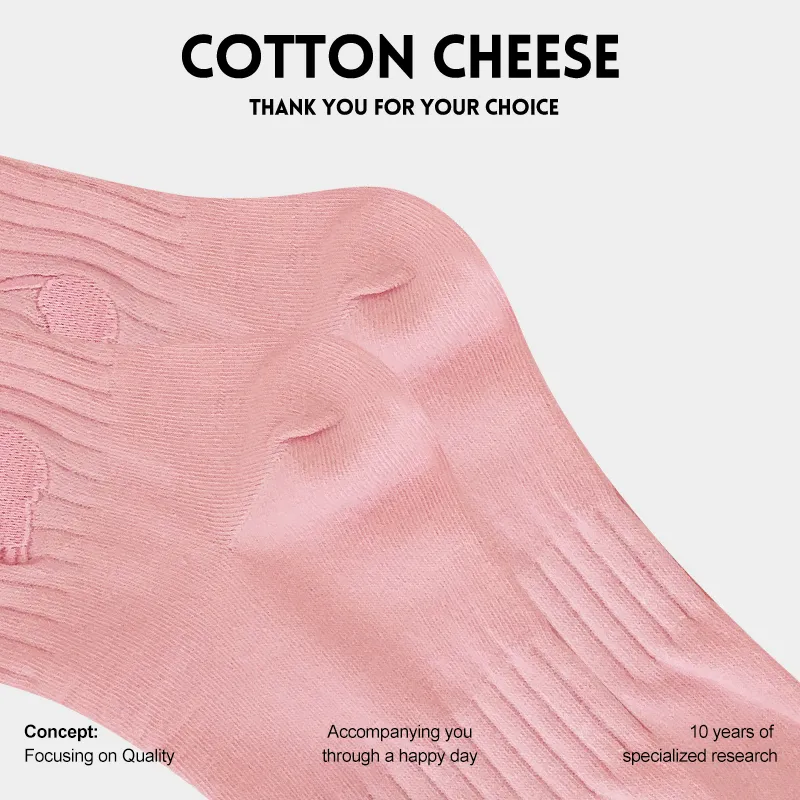 COTTON CHEESE Mid Calf Socks Unisex 5 Pack-4