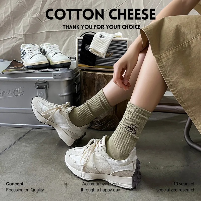 COTTON CHEESE Mid Calf Socks Men's 5 Pack-3