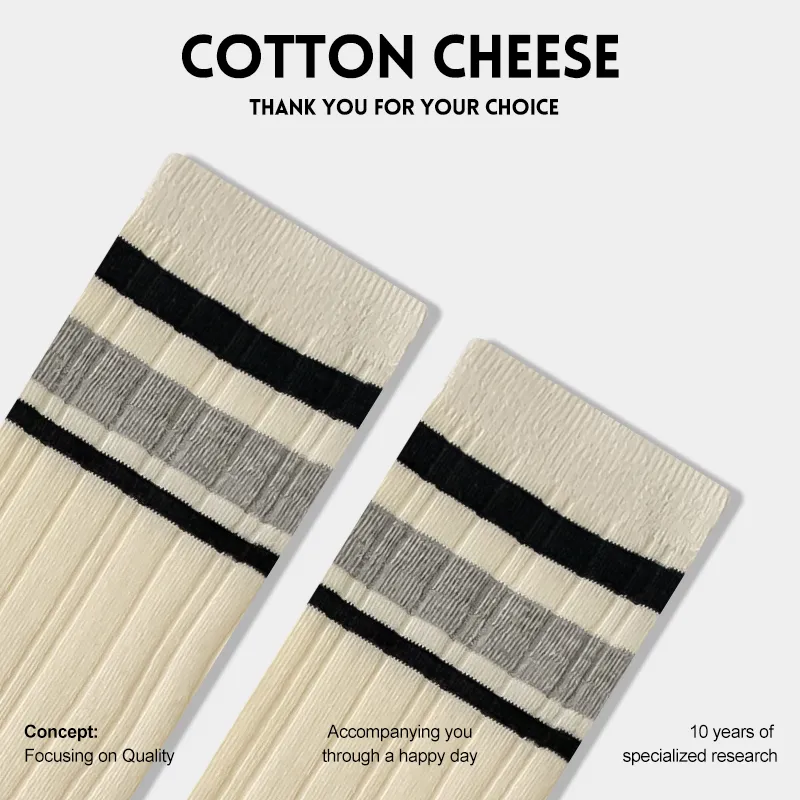 COTTON CHEESE Knee High Socks Women's 3 Pack-3