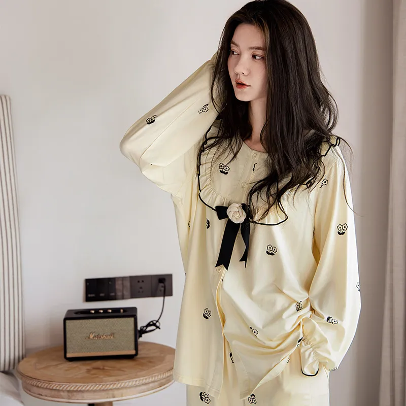 Beiyan Pajama Set Women's Apricot-2
