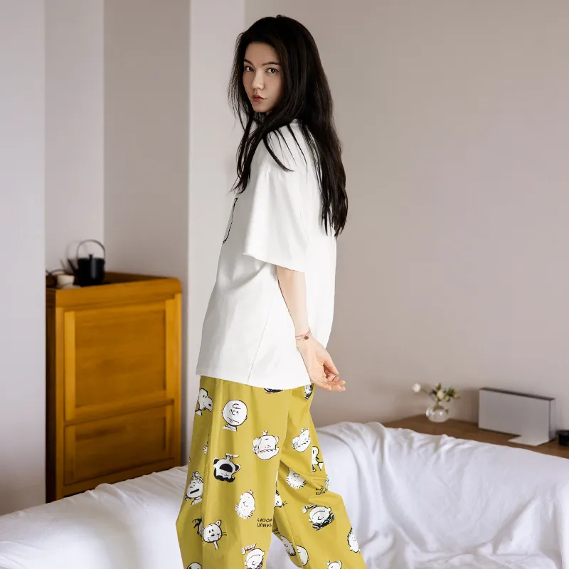 Beiyan Pajama Set Women's White-3