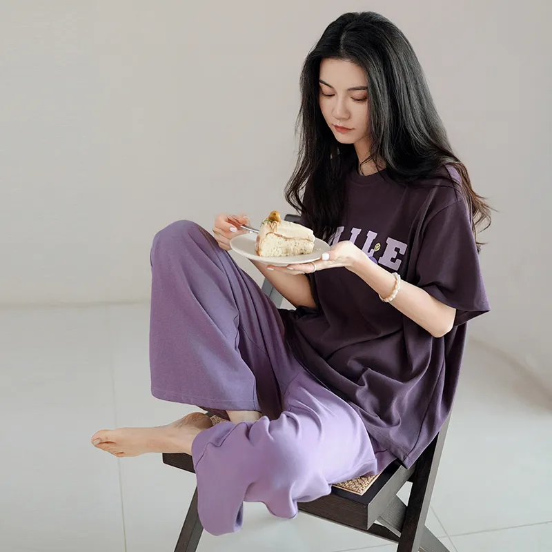 Beiyan Pajama Set Women's Purple-1