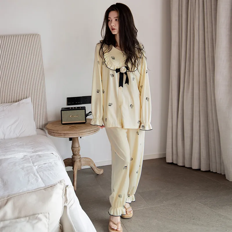 Beiyan Pajama Set Women's Apricot-1