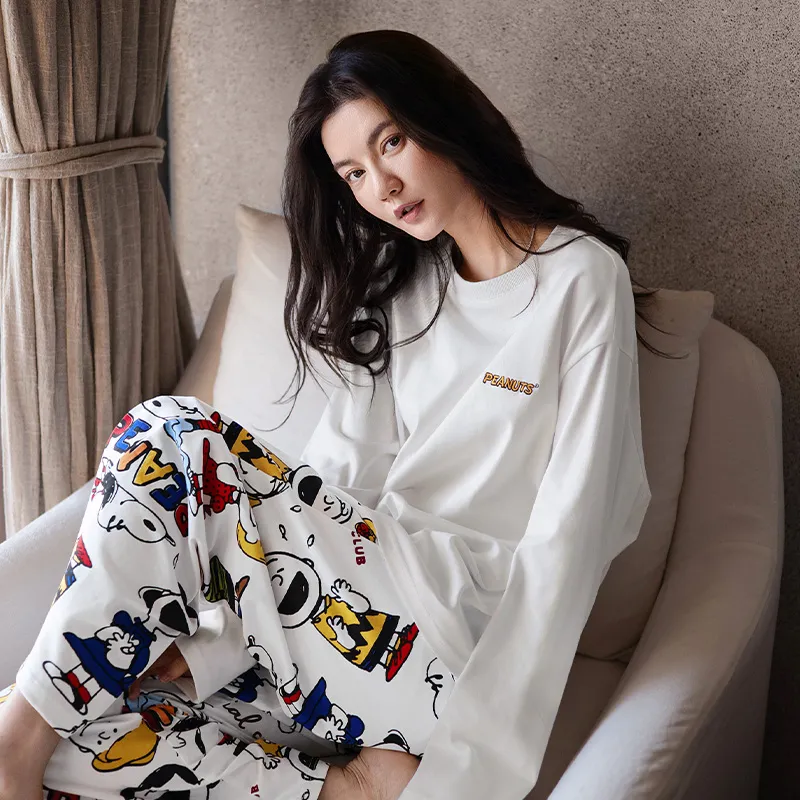 Beiyan x SNOOPY Pajama Set Women's Image Color-5