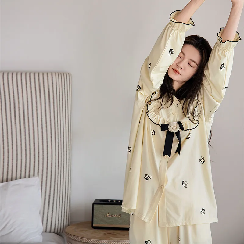 Beiyan Pajama Set Women's Apricot-4