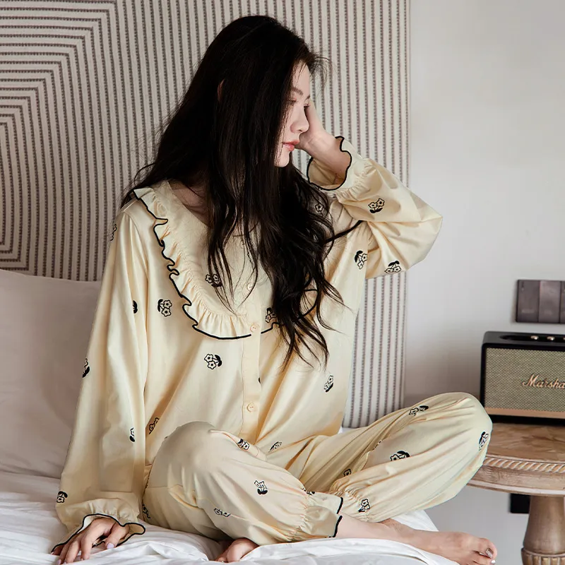 Beiyan Pajama Set Women's Apricot-6