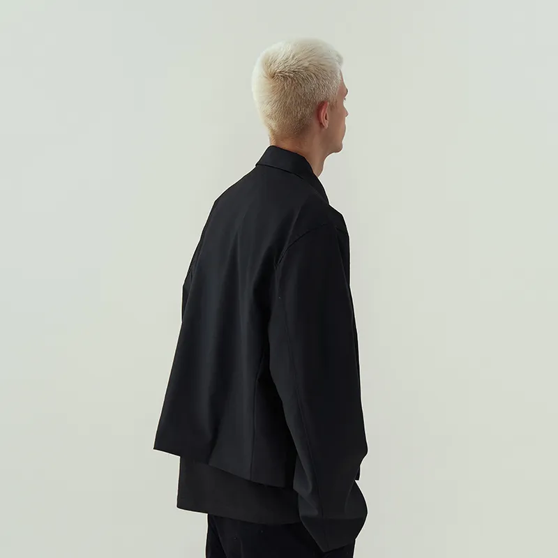 11ESTRANGER Jackets Coats Unisex Black-4