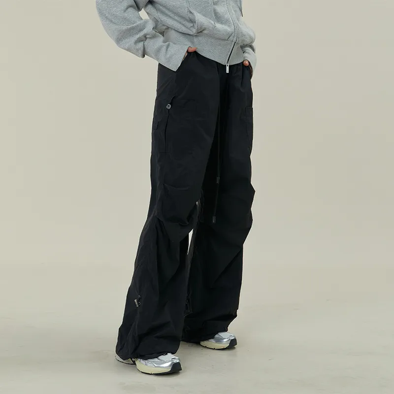 11ESTRANGER Casual Pants Unisex Black-2