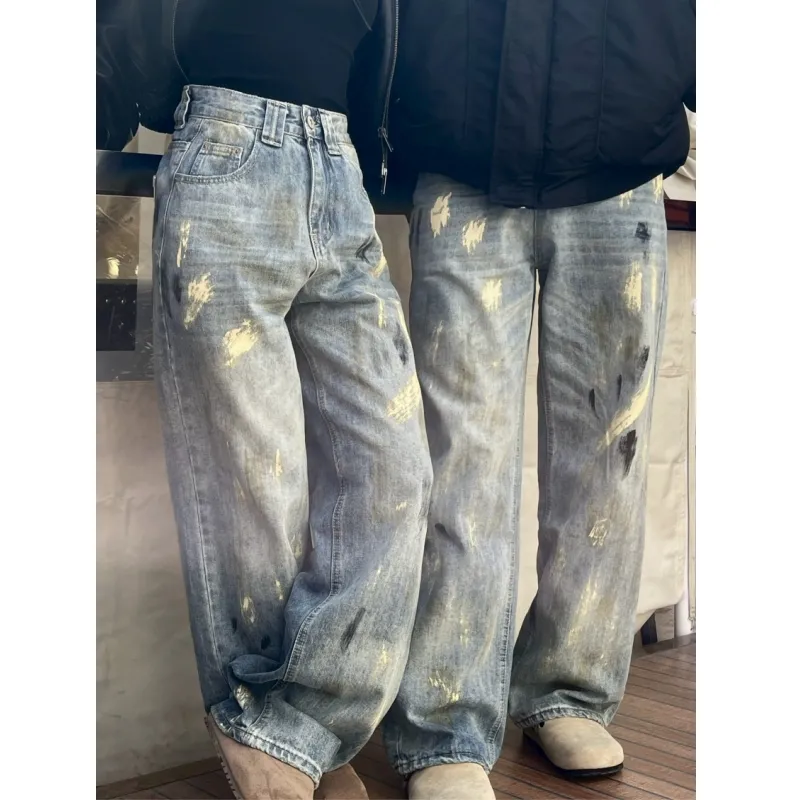 IXXAT Jeans Unisex Ink Splatter Blue-3