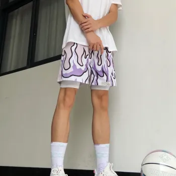 IXXAT Sports Shorts Unisex White Purple