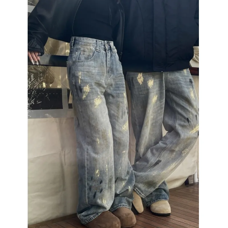 IXXAT Jeans Unisex Ink Splatter Blue-4