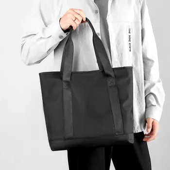 CORE BIRD Nylon Fabric Handbag Regular Men's Black/Dark Blue/Gray