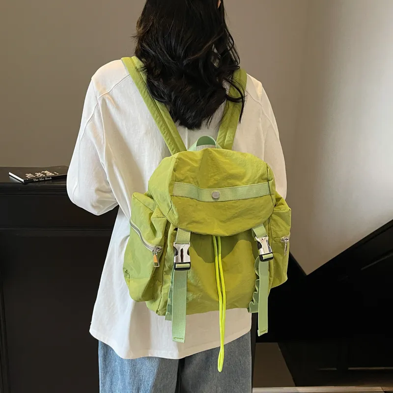 CORE BIRD Nylon Fabric Backpack Unisex Multicolor-18