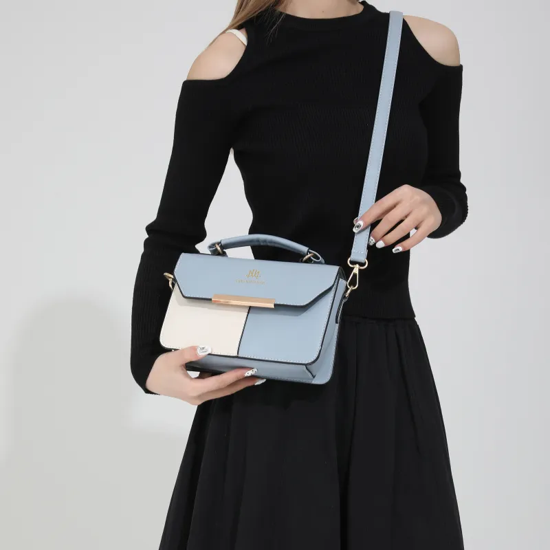 CORE BIRD PU Shoulder Bag Women's Black/Khaki/Light Blue/Dark Blue-8