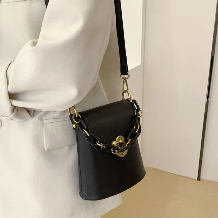 CORE BIRD PU Crossbody Bag Women's White/Black/Light Brown/Pink-6
