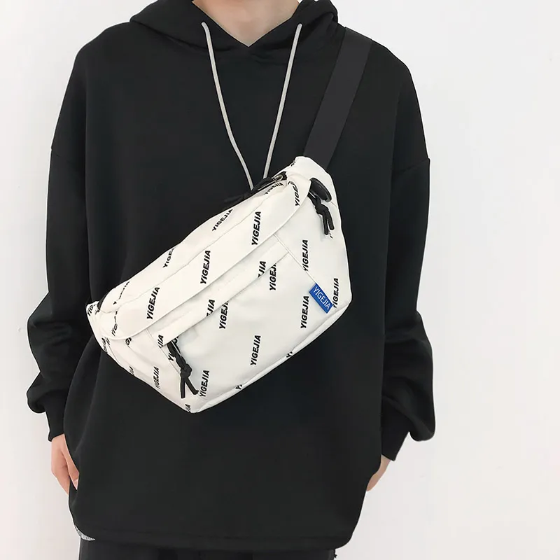 CORE BIRD Nylon Sling Bag Regular Unisex Black/White-1