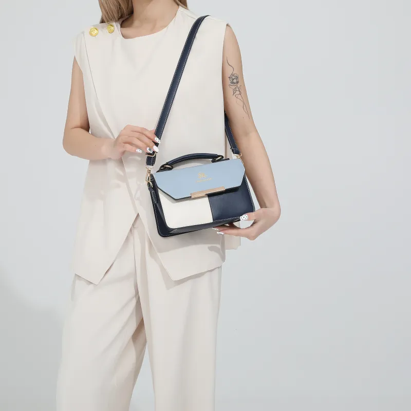 CORE BIRD PU Shoulder Bag Women's Black/Khaki/Light Blue/Dark Blue-15