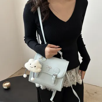 CORE BIRD PU Carry Backpack Regular Women's Blue/Red/Black
