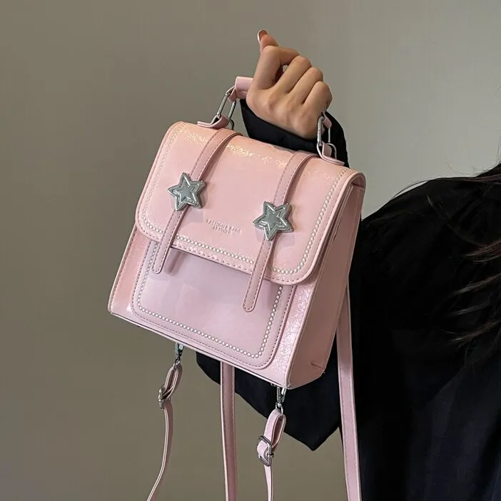 CORE BIRD PU Backpack Women's Ecru/Pink/Blue-8