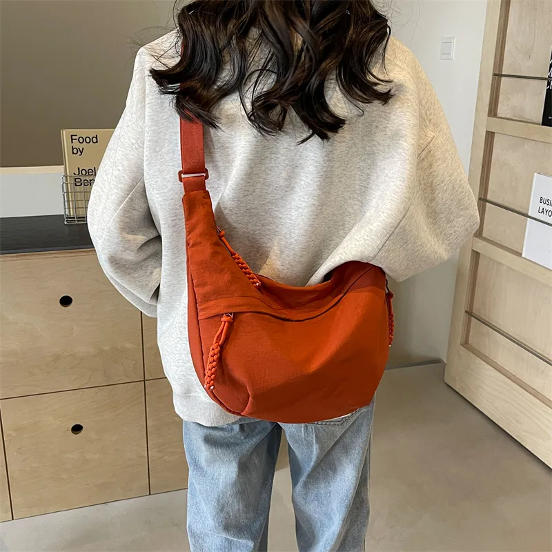 CORE BIRD Canvas Crossbody Bag Shoulder Bag Women's Black/Ecru-33