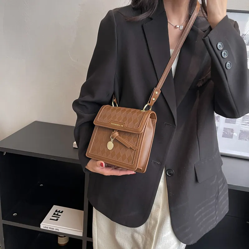 CORE BIRD PU Shoulder Bag, Crossbody Bag, Handbag Women's Black/Green/Coffee-8