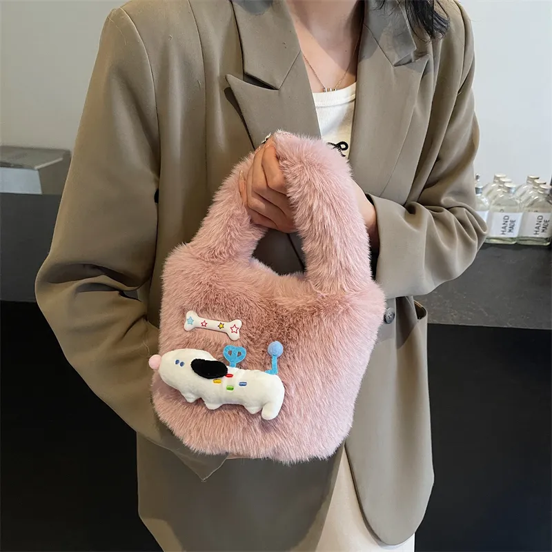 CORE BIRD Plush Handbag Regular Women's Multicolor-1