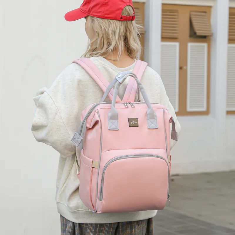 CORE BIRD Nylon Fabric Backpack Women's Multicolor-6