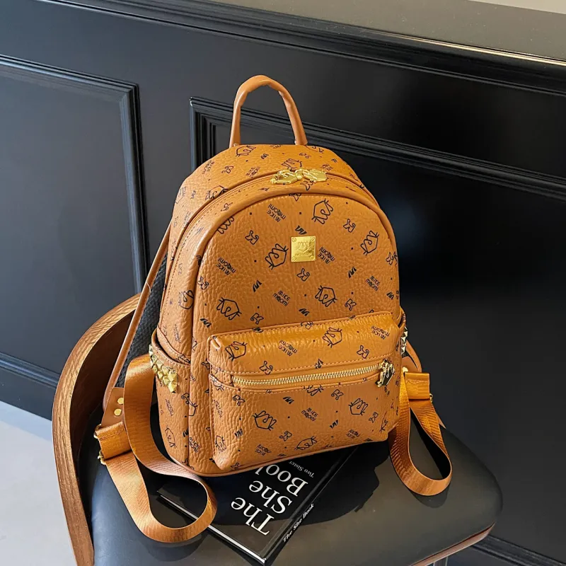 CORE BIRD PU Backpack Large Size Women's Multicolor-3