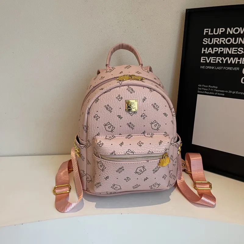CORE BIRD PU Backpack Large Size Women's Multicolor-15