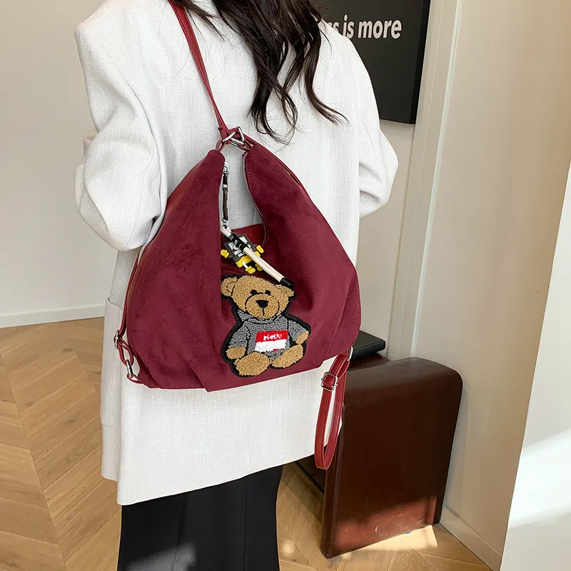 CORE BIRD PU Double Shoulder Crossbody Bag, Shoulder Bag Regular Women's Brown/Red/Coffee/Black-10