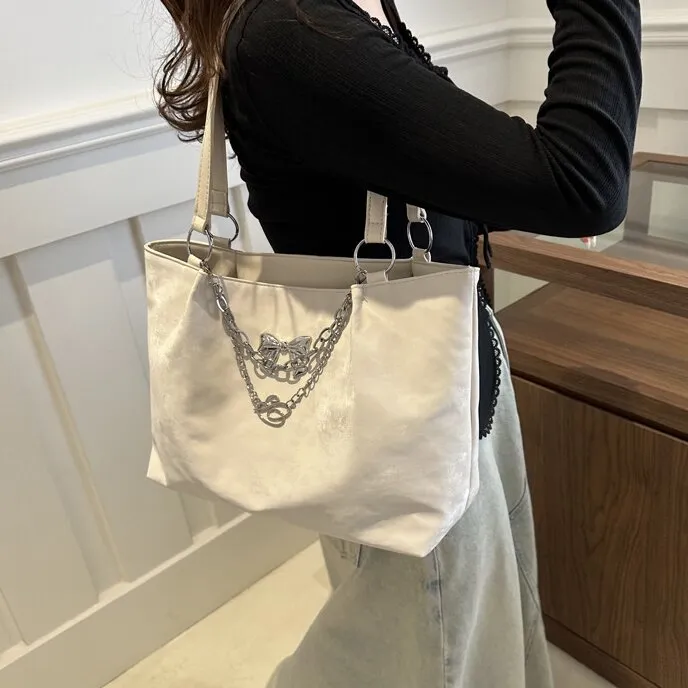 CORE BIRD Special Material Shoulder Bag Women's Gray/Ecru/Black/Pink-1