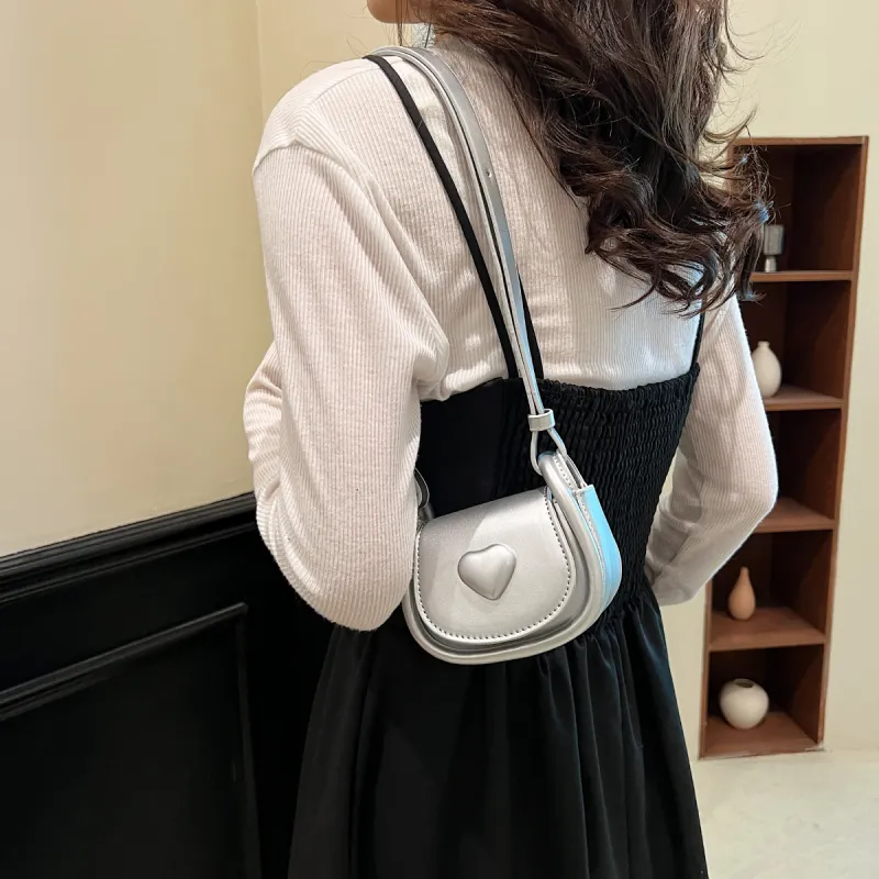 CORE BIRD PU Crossbody Bag, Shoulder Bag Mini Women's White/Silver/Pink/Green-8