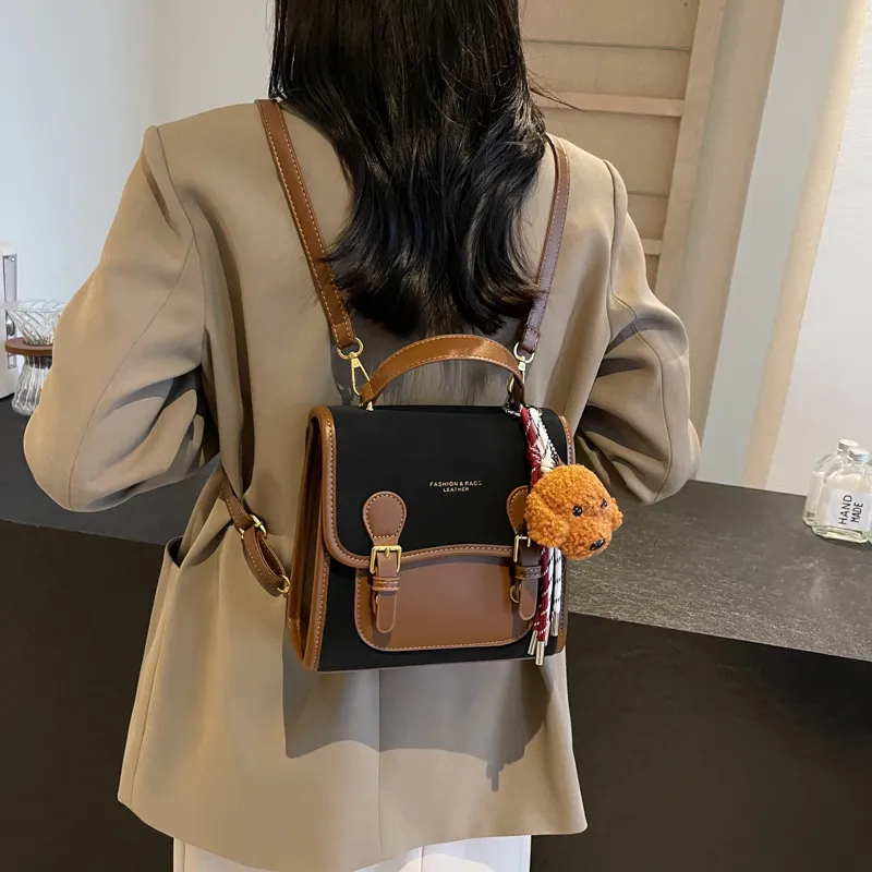 CORE BIRD PU Backpack Women's Ecru/Pink/Blue-18