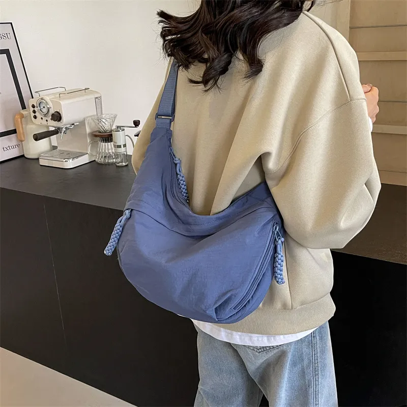 CORE BIRD Canvas Crossbody Bag Shoulder Bag Women's Black/Ecru-14