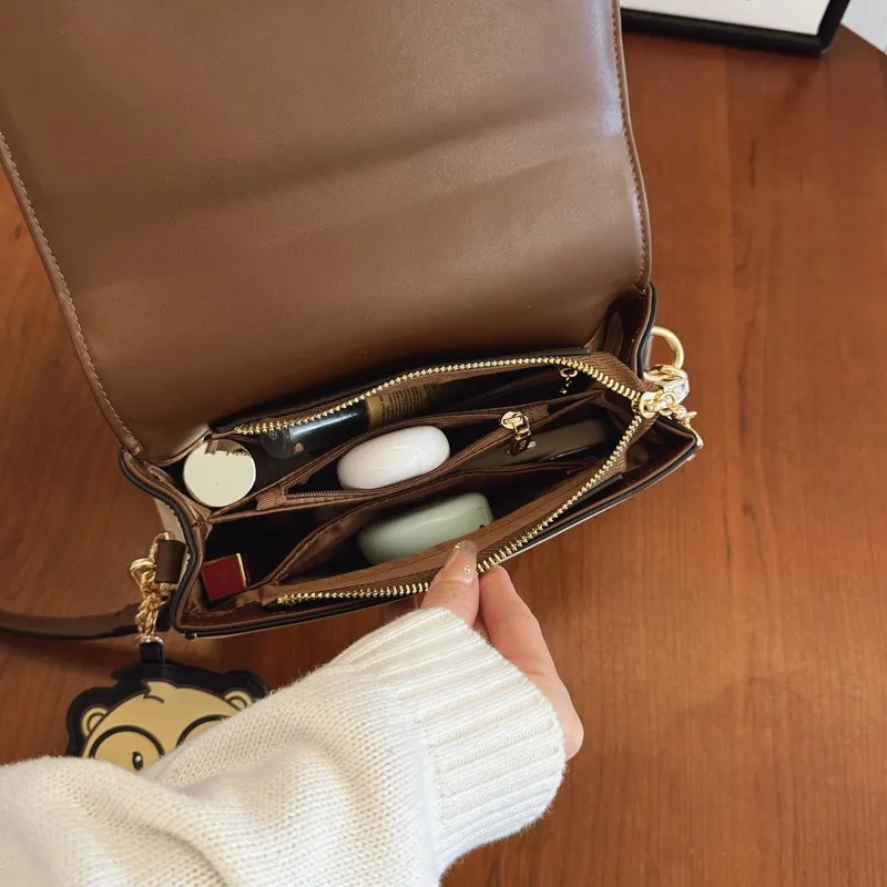 CORE BIRD PU Shoulder Bag Women's Coffee-4