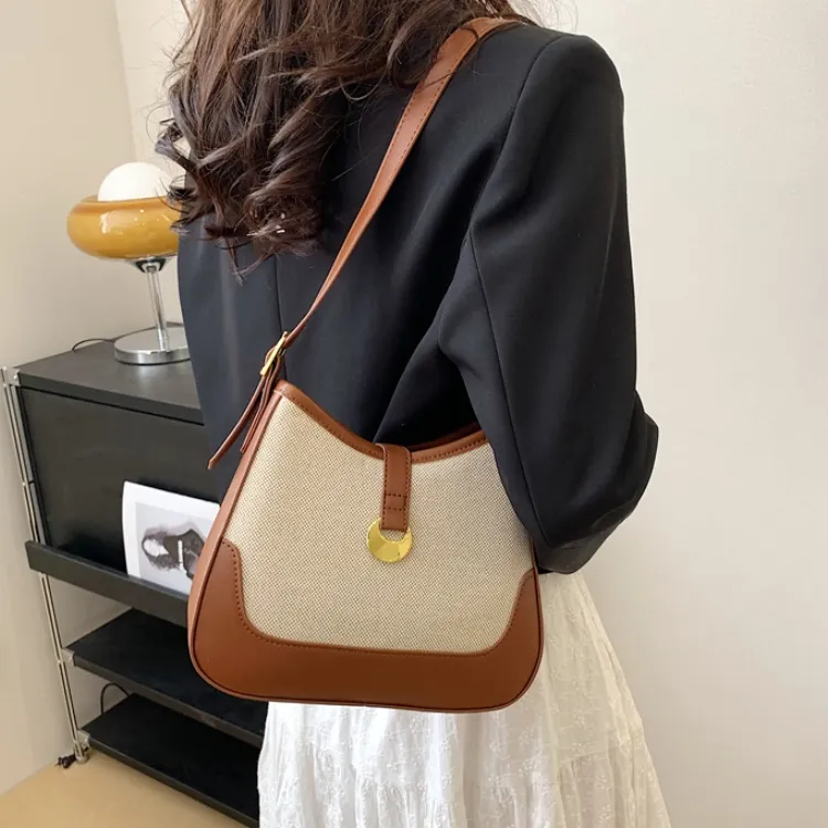 CORE BIRD PU Shoulder Bag Crossbody Bag Shoulder Bag Regular Women's White/Black/Light Brown/Brown-3