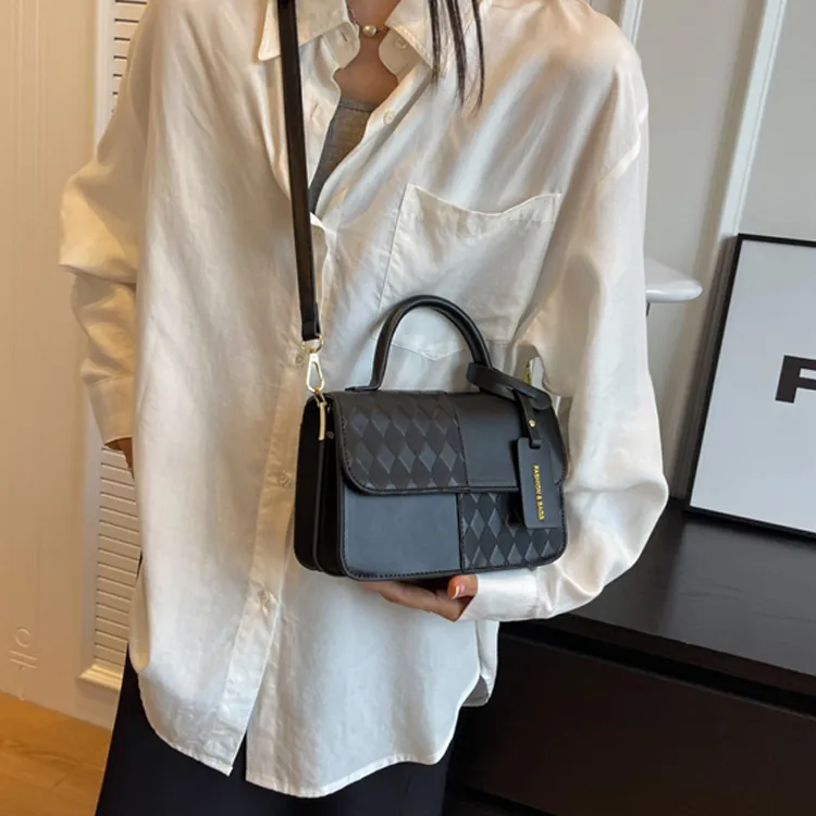 CORE BIRD PU Crossbody Bag Women's Silver/Brown/Black-4